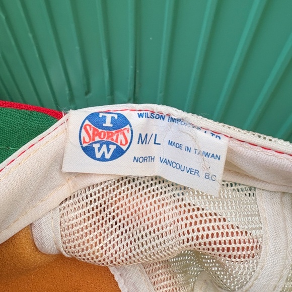 Vintage LEE Jeans Trucker hat snapback mesh red cap - Picture 7 of 7